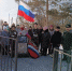 Делегация участниковавтопробега сделала
остановку у Камня памяти
Героя Советского Союза
Ивана Сысолятина,
установленного
в селе Таушканском - Газета Знамя Победы